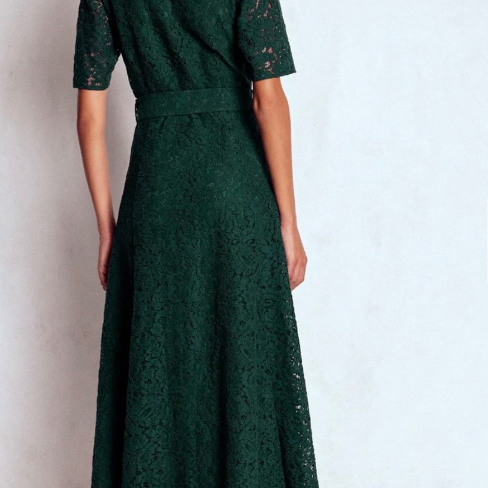 New Boden Green Lace Dress, size 6 - Picture 3 of 6